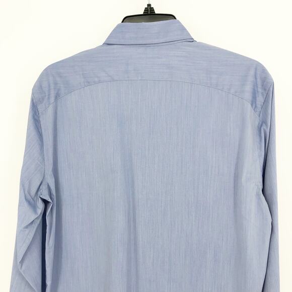 MINISTRY OF SUPPLY Men's Gemini Woven Dress Shirt Small Solid Blue NWT - Picture 6 of 9